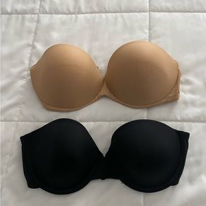 Lot of 2 Gillian & O’Malley strapless bras! Extra support! 36c
